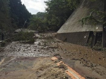 台風21号のきずあと